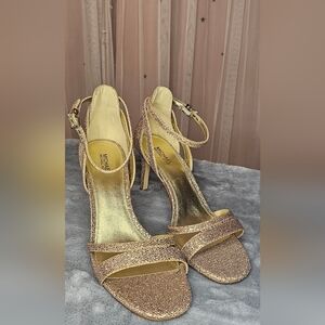 MK Kimberly Glitter Mesh Sandal